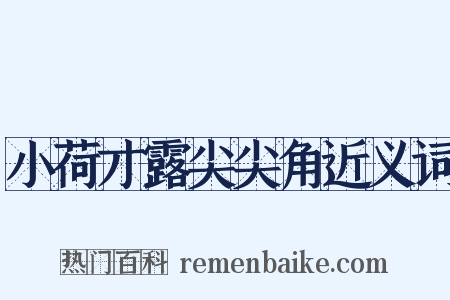 小荷才露尖尖角近义词是什么意思的图片